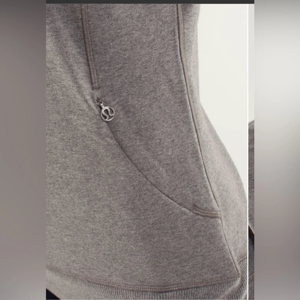 Lululemon Athletica Rest Day Cowl Neck Pullover Sweatshirt, Vintage Grey,Size 10 - Picture 4 of 13